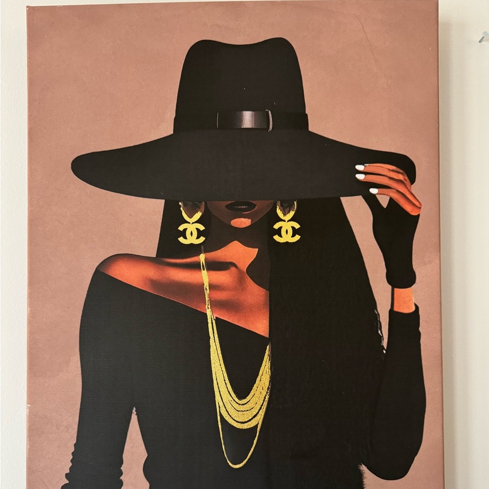 Canvas of a woman wearing Ghanel